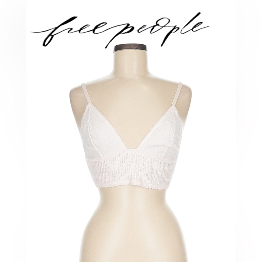 NWOT Intimately by Free People Light Pink Textured Cotton Bralette